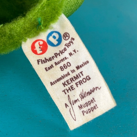 1978 Fisher Price Kermit the Frog Muppet Hand puppet vintage puppet - Picture 5 of 6